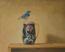 Bluebird and Vase